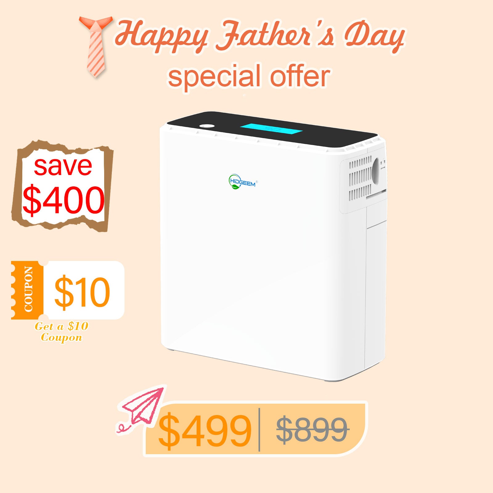 Hidgeem SJ-OX1C Continuous Flow Battery Portable Oxygen Concentrator